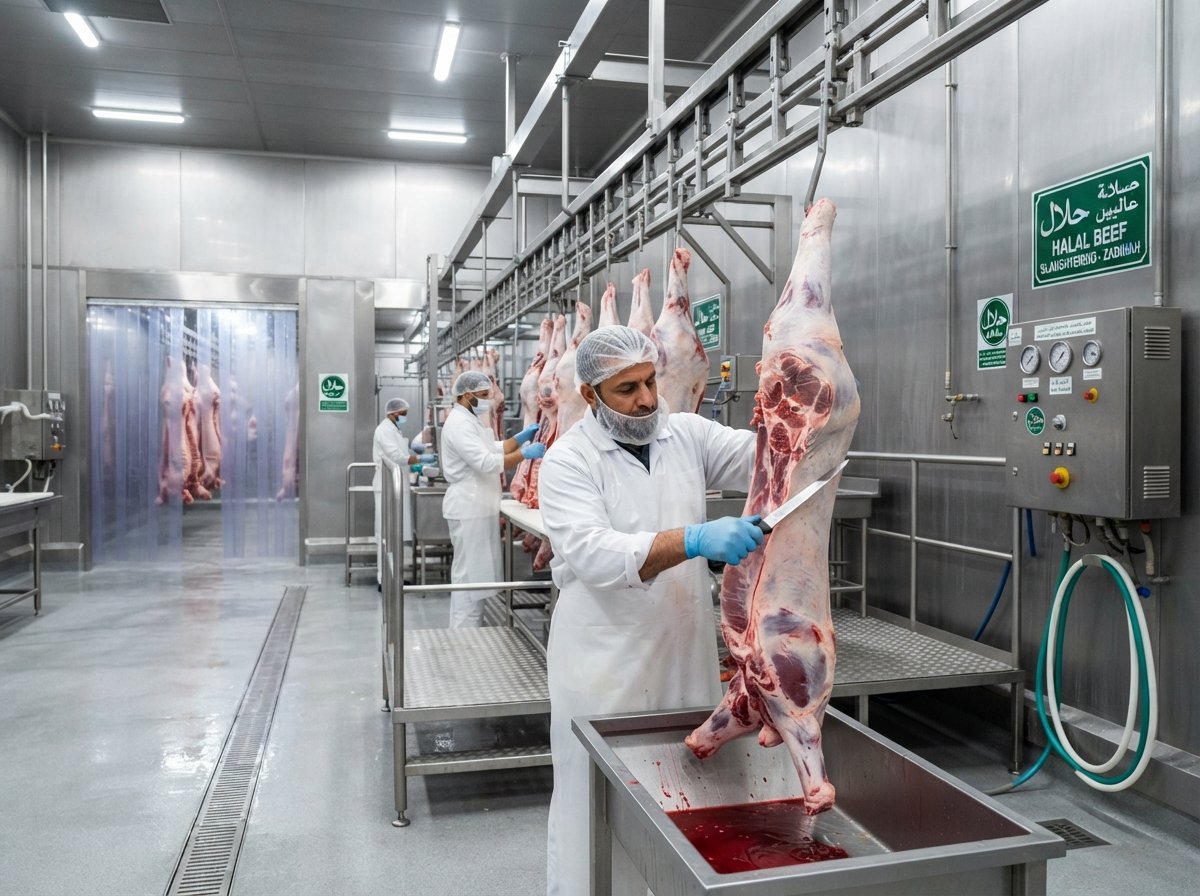 Zabiha Slaughtering & Chilling (0°C to 4°C)